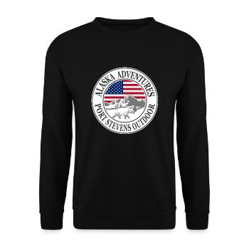 Alaska - Polaire bear - Ours polaire - Sweat-shirt Unisexe - noir - Devant - Alina (178cm) & Michal (187cm)