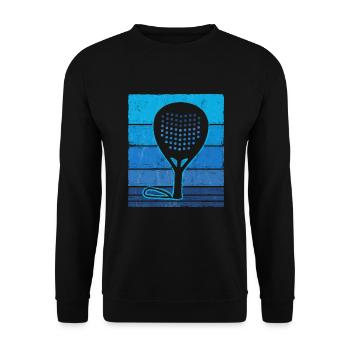PADEL PÁDLE PADDLE TENNIS PADEL PLAYER GIFT - Unisex Sweatshirt - black - Front - Alina (178cm) & Michal (187cm)