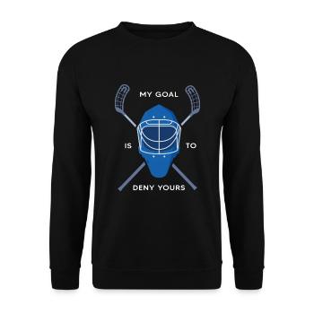 floorball floorball-torwart unihockey - Unisex Pullover - Schwarz - Vorne - Alina (178cm) & Michal (187cm)
