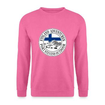Finlande Alaska Adventures - drapeau et huskies - Sweat-shirt Unisexe - rose - Devant