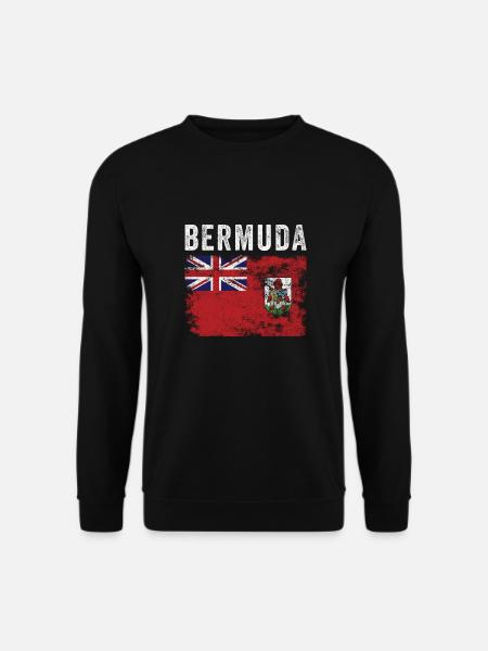 Bermuda Flag Distressed - Bermudian Flag - Unisex Sweatshirt - black