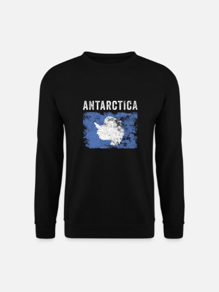 Antarktis-Flagge Vintage - Flagge der Antarktis - Unisex Pullover - Schwarz