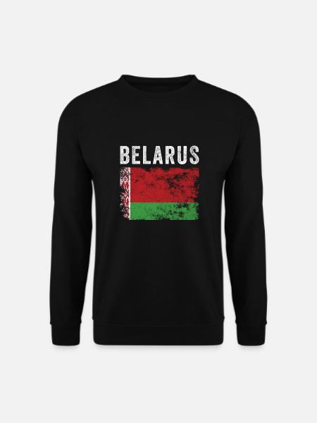 Belarus Flag Distressed Belarusian Flag - Unisex Sweatshirt - black