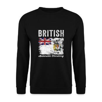 Drapeau du Territoire antarctique britannique - Sweat-shirt Unisexe - noir - Devant - Alina (178cm) & Michal (187cm)