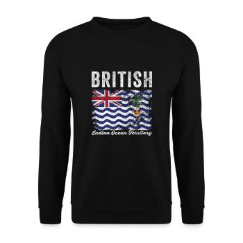 British Indian Ocean Territory Flag - Unisex Sweatshirt - black - Front - Alina (178cm) & Michal (187cm)