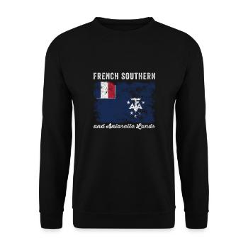 Français drapeau des terres australes et antarctiques - Sweat-shirt Unisexe - noir - Devant - Alina (178cm) & Michal (187cm)