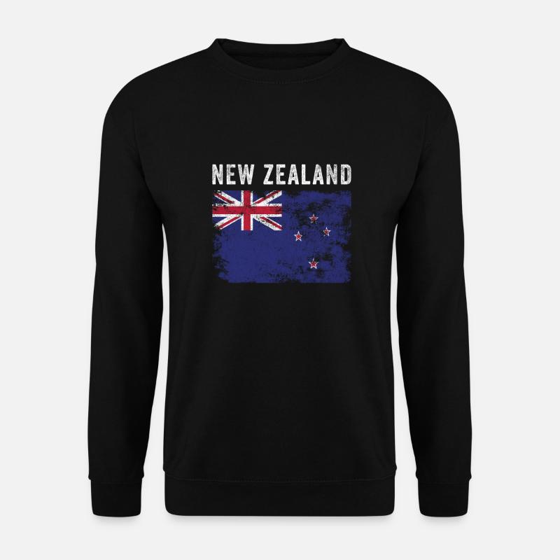 Neuseeländische Flagge verzweifelt - Unisex Pullover - Schwarz