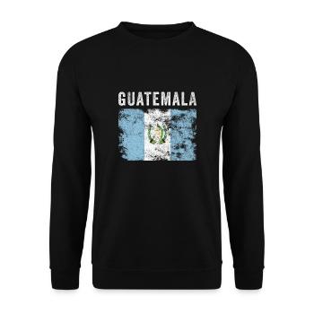 Guatemala Flag Vintage - Guatemalan Flag - Unisex Sweatshirt - black - Front - Alina (178cm) & Michal (187cm)