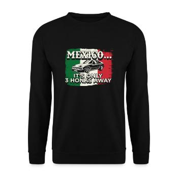 Automechaniker Geschenke, Mexiko Flagge - Unisex Pullover - Schwarz - Vorne - Alina (178cm) & Michal (187cm)