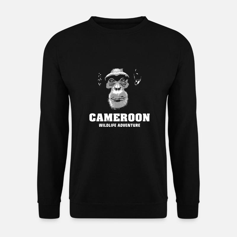 Kamerun - Schimpanse - Unisex Pullover - Schwarz