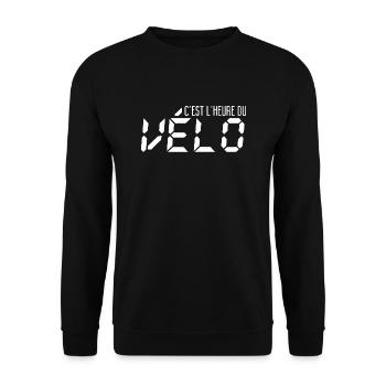 C'est L'heure Du Vélo - Sweat-shirt Unisexe - noir - Devant - Alina (178cm) & Michal (187cm)
