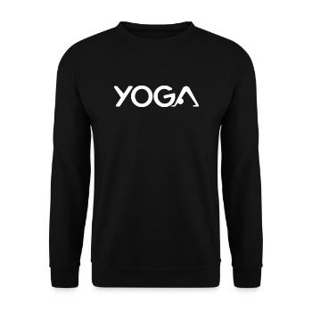 Yoga - Unisex Sweatshirt - black - Front - Alina (178cm) & Michal (187cm)