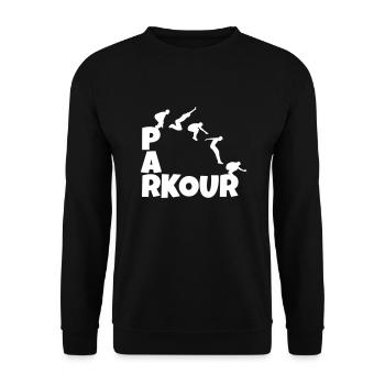 Parkour - Sweat-shirt Unisexe - noir - Devant - Alina (178cm) & Michal (187cm)