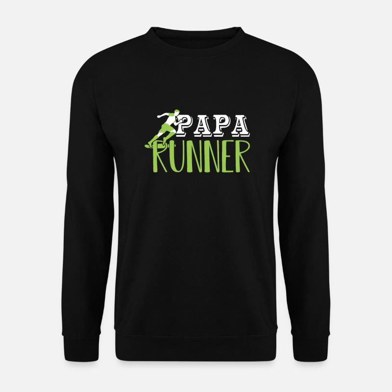 Papa Runner Coureur Running Cadeau - Sweat-shirt Unisexe - noir