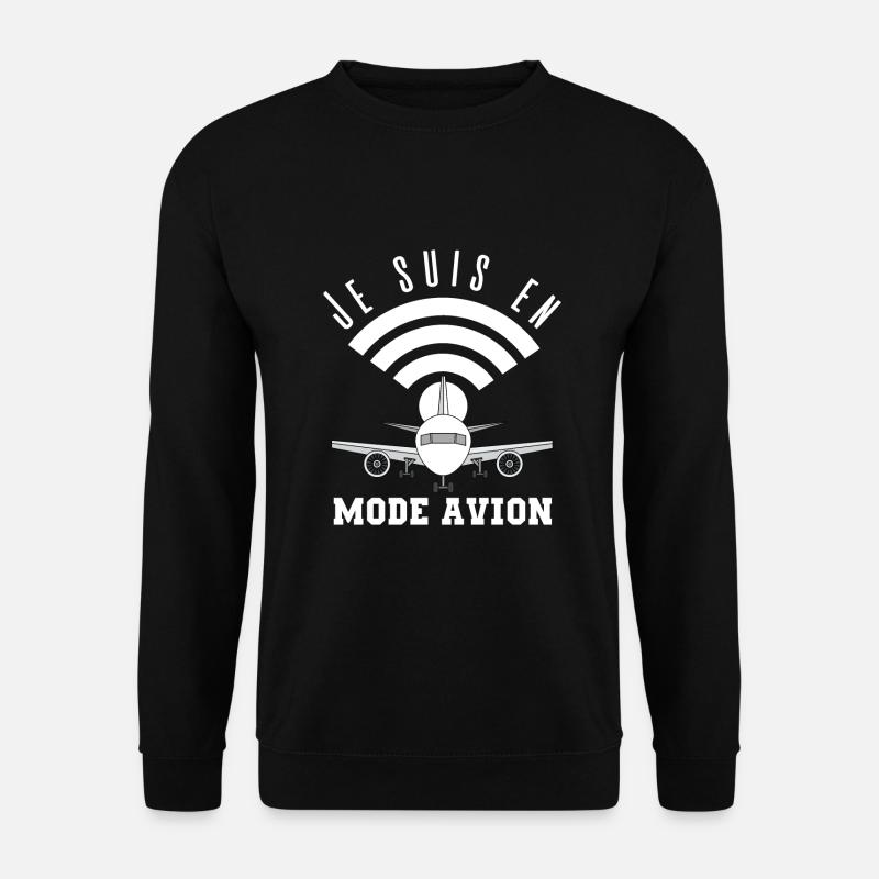 Mode Avion Silencieux - Sweat-shirt Unisexe - noir