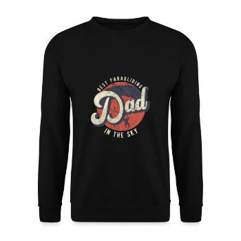 Best Paragliding Dad Für Papa Gleitschirmfliegen - Unisex Pullover - Schwarz - Vorne - Alina (178cm) & Michal (187cm)
