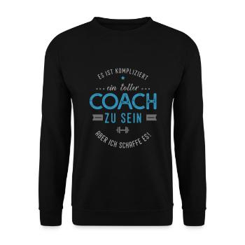 coach - Unisex Pullover - Schwarz - Vorne - Alina (178cm) & Michal (187cm)