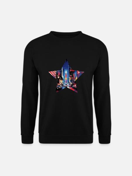Times Square New York - Unisex Pullover - Schwarz