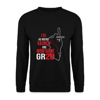 GR 20 vaincu une montagne corse randonnee gr 20 - Sweat-shirt Unisexe - noir - Devant - Alina (178cm) & Michal (187cm)