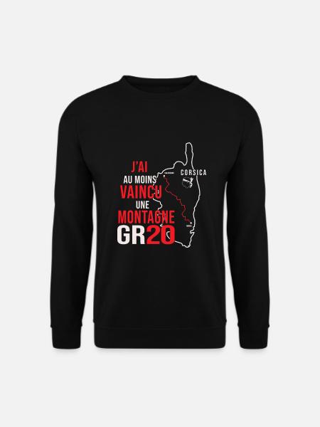 GR 20 vaincu une montagne corse randonnee gr 20 - Sweat-shirt Unisexe - noir
