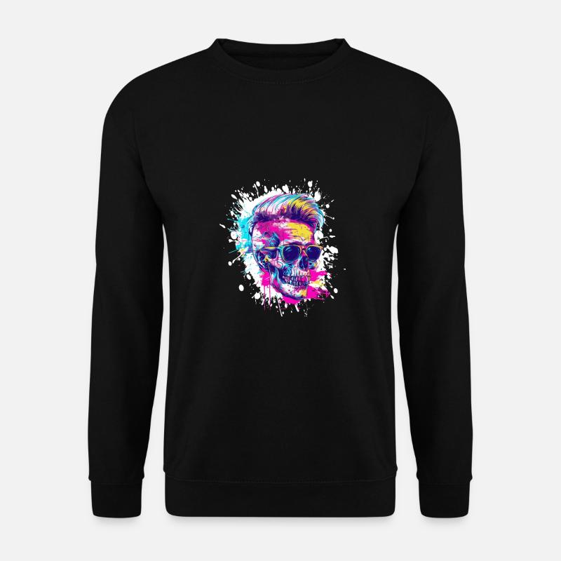 Skull Party Techno - Unisex Sweatshirt - black