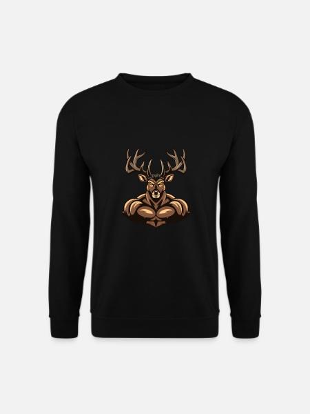 Deer Muscles Bodybuilding - Unisex Sweatshirt - black