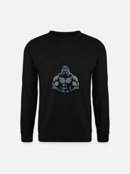 Great Dane Dog Muscles Bodybuilding - Unisex Sweatshirt - black