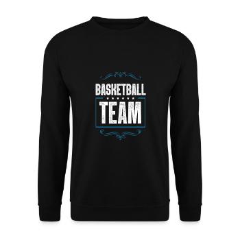 Équipe de basket-ball - Sweat-shirt Unisexe - noir - Devant - Alina (178cm) & Michal (187cm)