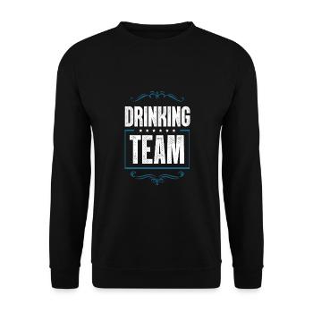 Drinking Crew - Unisex Pullover - Schwarz - Vorne - Alina (178cm) & Michal (187cm)