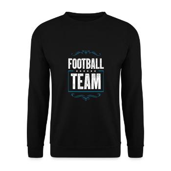 Football Team - Unisex Sweatshirt - black - Front - Alina (178cm) & Michal (187cm)
