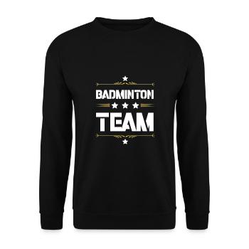Badminton Team - Unisex Pullover - Schwarz - Vorne - Alina (178cm) & Michal (187cm)