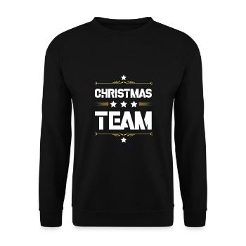 Christmas Team - Unisex Sweatshirt - black - Front - Alina (178cm) & Michal (187cm)