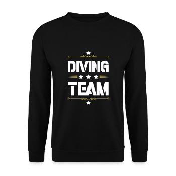 Diving Team - Unisex Sweatshirt - black - Front - Alina (178cm) & Michal (187cm)