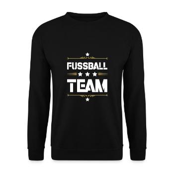 Fussball Team - Unisex Pullover - Schwarz - Vorne - Alina (178cm) & Michal (187cm)