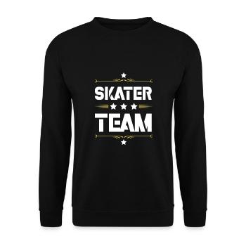 Skater Team - Unisex Sweatshirt - black - Front - Alina (178cm) & Michal (187cm)