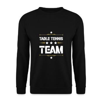 Table Tennis Team - Unisex Pullover - Schwarz - Vorne - Alina (178cm) & Michal (187cm)