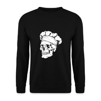 Crâne de chef - Sweat-shirt Unisexe - noir - Devant - Alina (178cm) & Michal (187cm)