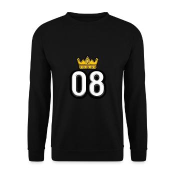 Couronne à 8 chiffres - Sweat-shirt Unisexe - noir - Devant - Alina (178cm) & Michal (187cm)