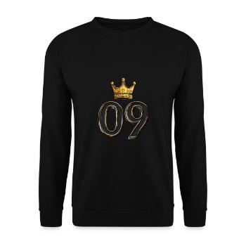 Couronne à 9 chiffres - Sweat-shirt Unisexe - noir - Devant - Alina (178cm) & Michal (187cm)