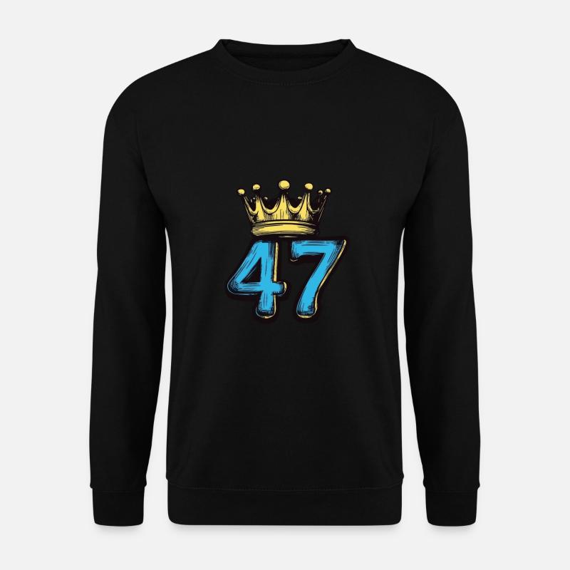 47 Number Crown - Unisex Sweatshirt - black
