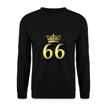 66 Nombre Couronne - Sweat-shirt Unisexe - noir - Devant - Alina (178cm) & Michal (187cm)