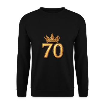 70 Number Crown - Unisex Sweatshirt - black - Front - Alina (178cm) & Michal (187cm)