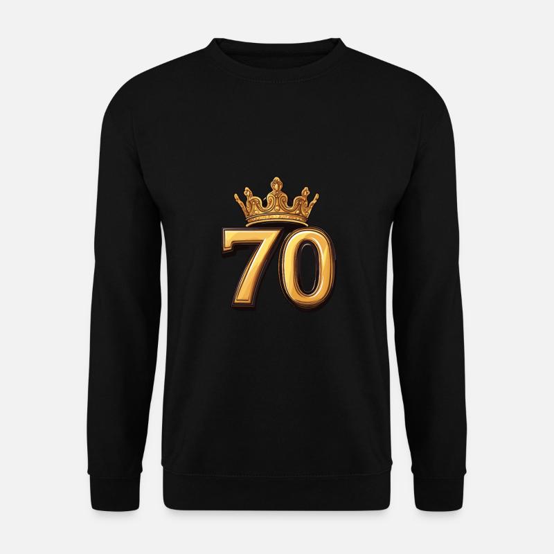 70 Zahl Krone - Unisex Pullover - Schwarz