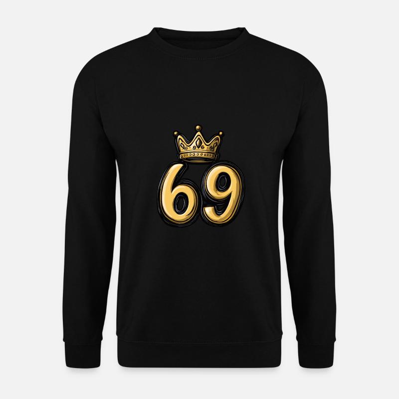 69 Zahl Krone - Unisex Pullover - Schwarz