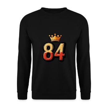 84 Nombre Couronne - Sweat-shirt Unisexe - noir - Devant - Alina (178cm) & Michal (187cm)