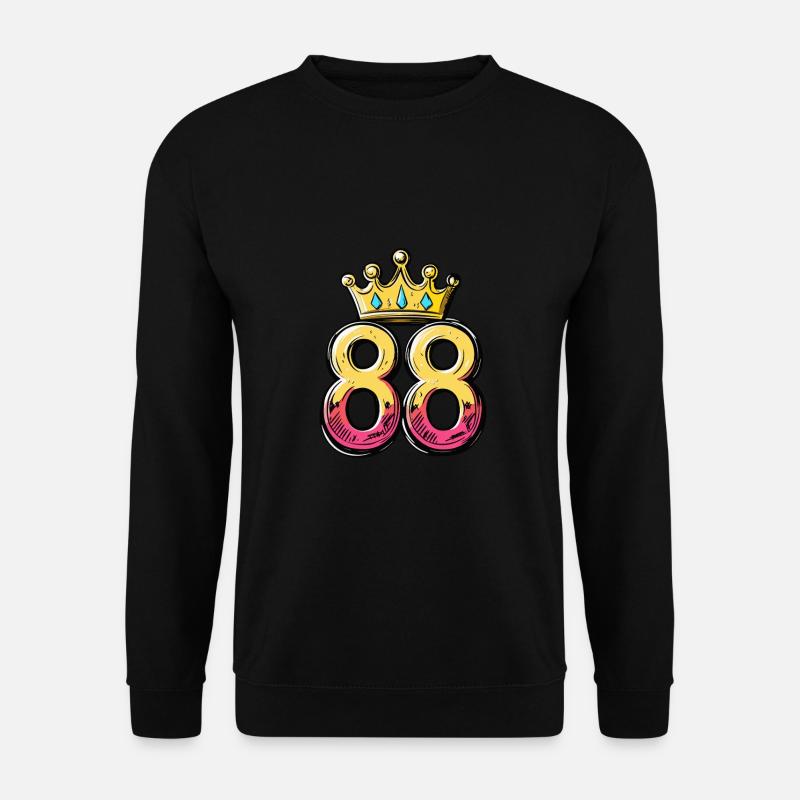 88 Zahl Krone - Unisex Pullover - Schwarz