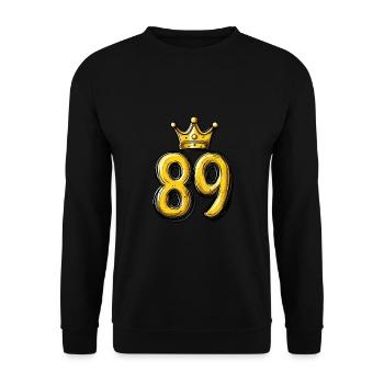 89 Number Crown - Unisex Sweatshirt - black - Front - Alina (178cm) & Michal (187cm)
