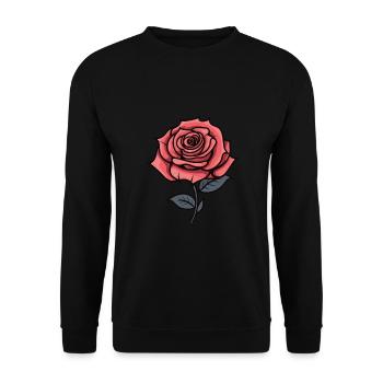 L’amour de la rose - Sweat-shirt Unisexe - noir - Devant - Alina (178cm) & Michal (187cm)