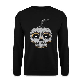 Citrouille d'Halloween - Sweat-shirt Unisexe - noir - Devant - Alina (178cm) & Michal (187cm)