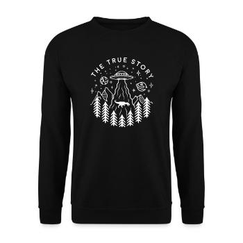 Extinction des dinos - Unisex Pullover - Schwarz - Vorne - Alina (178cm) & Michal (187cm)